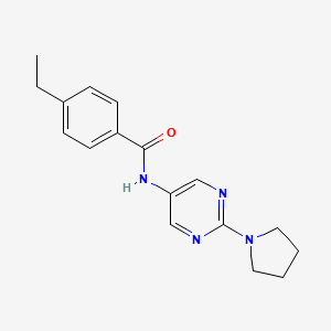 4-Ethyl-N-[2-(pyrrolidin-1-YL)pyrimidin-5-YL]benzamide