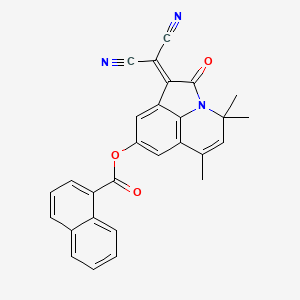 1-(dicyanomethylidene)-4,4,6-trimethyl-2-oxo-1,2-dihydro-4H-pyrrolo[3,2,1-ij]quinolin-8-yl naphthalene-1-carboxylate