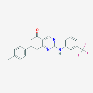 7-(4-methylphenyl)-2-{[3-(trifluoromethyl)phenyl]amino}-7,8-dihydroquinazolin-5(6H)-one