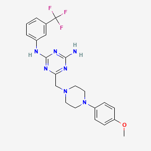 6-{[4-(4-methoxyphenyl)piperazin-1-yl]methyl}-N-[3-(trifluoromethyl)phenyl]-1,3,5-triazine-2,4-diamine