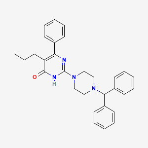 2-[4-(diphenylmethyl)piperazin-1-yl]-6-phenyl-5-propylpyrimidin-4(3H)-one