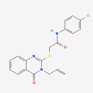 N-(4-chlorophenyl)-2-{[4-oxo-3-(prop-2-en-1-yl)-3,4-dihydroquinazolin-2-yl]sulfanyl}acetamide