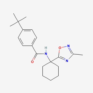 4-tert-butyl-N-[1-(3-methyl-1,2,4-oxadiazol-5-yl)cyclohexyl]benzamide