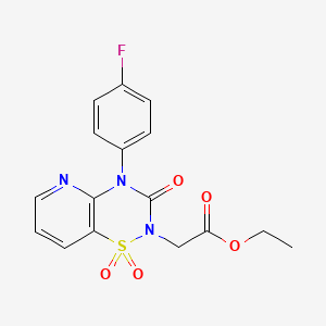 ethyl [4-(4-fluorophenyl)-1,1-dioxido-3-oxo-3,4-dihydro-2H-pyrido[2,3-e][1,2,4]thiadiazin-2-yl]acetate