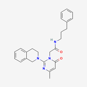 2-[2-(3,4-dihydroisoquinolin-2(1H)-yl)-4-methyl-6-oxopyrimidin-1(6H)-yl]-N-(3-phenylpropyl)acetamide