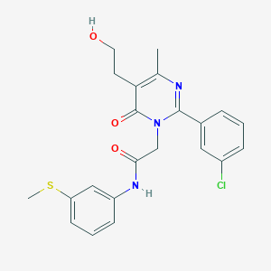 2-[2-(3-chlorophenyl)-5-(2-hydroxyethyl)-4-methyl-6-oxopyrimidin-1(6H)-yl]-N-[3-(methylsulfanyl)phenyl]acetamide