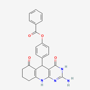 4-(2-Amino-4,6-dioxo-3,4,5,6,7,8,9,10-octahydropyrimido[4,5-b]quinolin-5-yl)phenyl benzoate