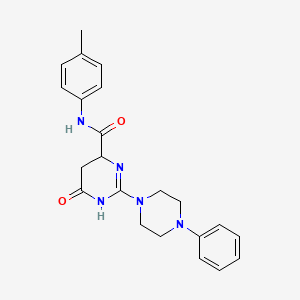 N-(4-methylphenyl)-6-oxo-2-(4-phenylpiperazin-1-yl)-3,4,5,6-tetrahydropyrimidine-4-carboxamide