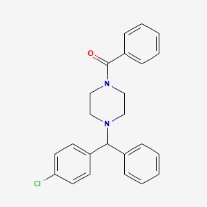 molecular formula C24H23ClN2O B11191148 1-Benzoyl-4-[(4-chlorophenyl)(phenyl)methyl]piperazine CAS No. 16870-71-6