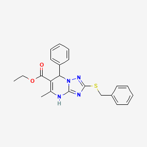 Ethyl 2-(benzylsulfanyl)-5-methyl-7-phenyl-4,7-dihydro[1,2,4]triazolo[1,5-a]pyrimidine-6-carboxylate