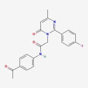 molecular formula C21H18FN3O3 B11191171 N-(4-acetylphenyl)-2-[2-(4-fluorophenyl)-4-methyl-6-oxopyrimidin-1(6H)-yl]acetamide 