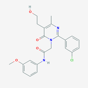 2-[2-(3-chlorophenyl)-5-(2-hydroxyethyl)-4-methyl-6-oxopyrimidin-1(6H)-yl]-N-(3-methoxyphenyl)acetamide