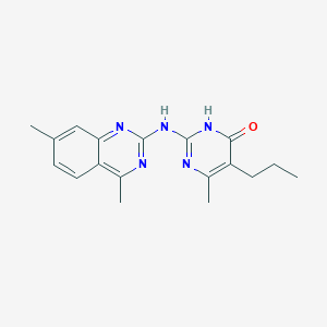 2-[(4,7-dimethylquinazolin-2-yl)amino]-6-methyl-5-propylpyrimidin-4(3H)-one