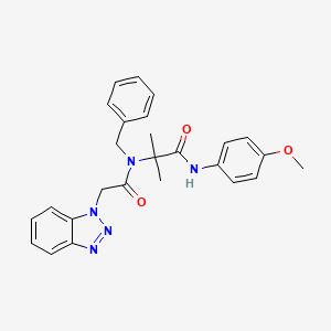 N~2~-(1H-benzotriazol-1-ylacetyl)-N~2~-benzyl-N-(4-methoxyphenyl)-2-methylalaninamide