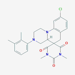 9'-Chloro-3'-(2,3-dimethylphenyl)-1,5-dimethyl-1',2',3',4',4'A,6'-hexahydrospiro[1,5-diazinane-3,5'-pyrazino[1,2-A]quinoline]-2,4,6-trione