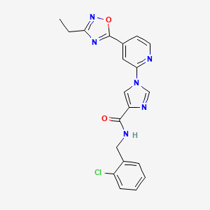 N-(2-chlorobenzyl)-1-[4-(3-ethyl-1,2,4-oxadiazol-5-yl)pyridin-2-yl]-1H-imidazole-4-carboxamide