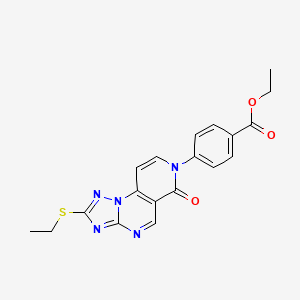 ethyl 4-[2-(ethylsulfanyl)-6-oxopyrido[3,4-e][1,2,4]triazolo[1,5-a]pyrimidin-7(6H)-yl]benzoate