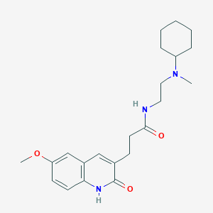 N-{2-[cyclohexyl(methyl)amino]ethyl}-3-(2-hydroxy-6-methoxyquinolin-3-yl)propanamide