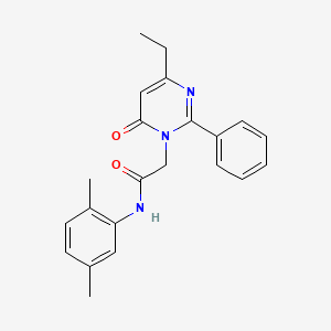 molecular formula C22H23N3O2 B11191271 N-(2,5-dimethylphenyl)-2-(4-ethyl-6-oxo-2-phenylpyrimidin-1(6H)-yl)acetamide 