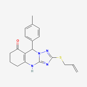 9-(4-methylphenyl)-2-(prop-2-en-1-ylsulfanyl)-5,6,7,9-tetrahydro[1,2,4]triazolo[5,1-b]quinazolin-8(4H)-one