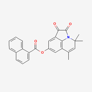 4,4,6-trimethyl-1,2-dioxo-1,2-dihydro-4H-pyrrolo[3,2,1-ij]quinolin-8-yl naphthalene-1-carboxylate