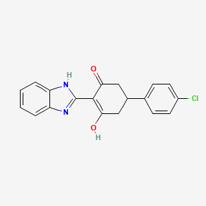 5-(4-chlorophenyl)-2-(1,3-dihydro-2H-benzimidazol-2-ylidene)cyclohexane-1,3-dione