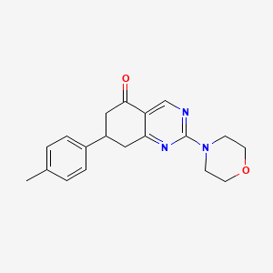 6H-Quinazolin-5-one, 2-morpholin-4-yl-7-p-tolyl-7,8-dihydro-