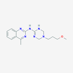 N-[5-(3-methoxypropyl)-1,4,5,6-tetrahydro-1,3,5-triazin-2-yl]-4-methylquinazolin-2-amine