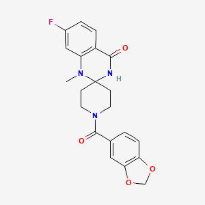 1-(2H-1,3-Benzodioxole-5-carbonyl)-7'-fluoro-1'-methyl-3',4'-dihydro-1'H-spiro[piperidine-4,2'-quinazolin]-4'-one