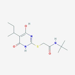 2-{[5-(butan-2-yl)-4-hydroxy-6-oxo-1,6-dihydropyrimidin-2-yl]sulfanyl}-N-tert-butylacetamide