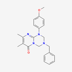 3-benzyl-1-(4-methoxyphenyl)-7,8-dimethyl-1,2,3,4-tetrahydro-6H-pyrimido[1,2-a][1,3,5]triazin-6-one