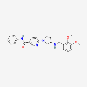 6-{3-[(2,3-dimethoxybenzyl)amino]pyrrolidin-1-yl}-N-phenylpyridine-3-carboxamide