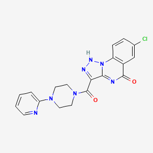 (7-Chloro-5-hydroxy[1,2,3]triazolo[1,5-a]quinazolin-3-yl)[4-(pyridin-2-yl)piperazin-1-yl]methanone