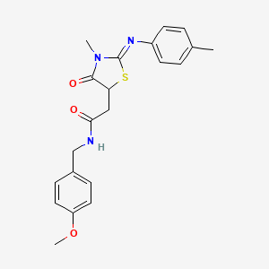 N-(4-methoxybenzyl)-2-{(2Z)-3-methyl-2-[(4-methylphenyl)imino]-4-oxo-1,3-thiazolidin-5-yl}acetamide