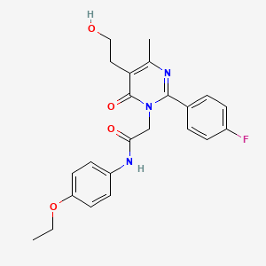 N-(4-ethoxyphenyl)-2-[2-(4-fluorophenyl)-5-(2-hydroxyethyl)-4-methyl-6-oxopyrimidin-1(6H)-yl]acetamide