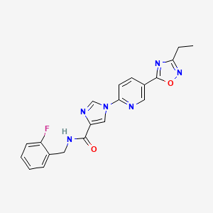 1-[5-(3-ethyl-1,2,4-oxadiazol-5-yl)pyridin-2-yl]-N-(2-fluorobenzyl)-1H-imidazole-4-carboxamide