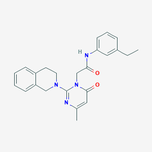 2-[2-(3,4-dihydroisoquinolin-2(1H)-yl)-4-methyl-6-oxopyrimidin-1(6H)-yl]-N-(3-ethylphenyl)acetamide