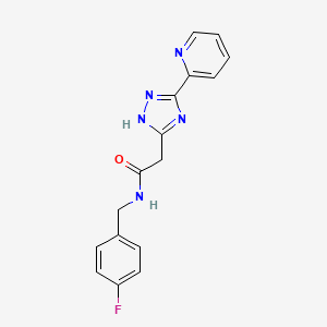 N-(4-fluorobenzyl)-2-[3-(pyridin-2-yl)-1H-1,2,4-triazol-5-yl]acetamide