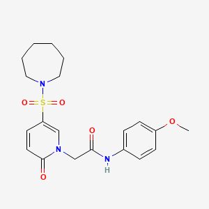 2-[5-(azepane-1-sulfonyl)-2-oxo-1,2-dihydropyridin-1-yl]-N-(4-methoxyphenyl)acetamide