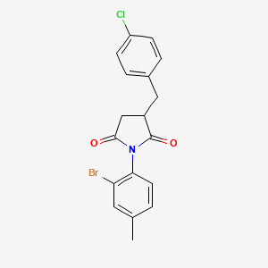 1-(2-Bromo-4-methylphenyl)-3-(4-chlorobenzyl)pyrrolidine-2,5-dione