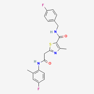 N-(4-fluorobenzyl)-2-{2-[(4-fluoro-2-methylphenyl)amino]-2-oxoethyl}-4-methyl-1,3-thiazole-5-carboxamide