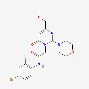 N-(4-bromo-2-fluorophenyl)-2-[4-(methoxymethyl)-2-(morpholin-4-yl)-6-oxopyrimidin-1(6H)-yl]acetamide