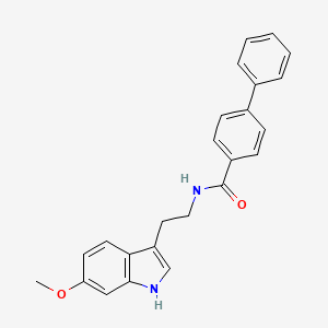 N-[2-(6-methoxy-1H-indol-3-yl)ethyl]biphenyl-4-carboxamide