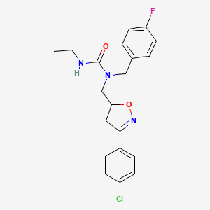 N-{[3-(4-chlorophenyl)-4,5-dihydro-5-isoxazolyl]methyl}-N'-ethyl-N-(4-fluorobenzyl)urea