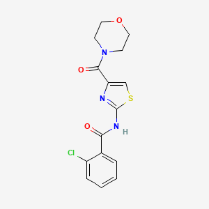 2-chloro-N-[4-(morpholine-4-carbonyl)-1,3-thiazol-2-yl]benzamide