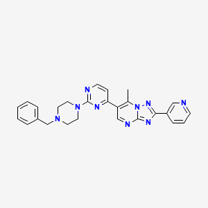 6-[2-(4-Benzylpiperazino)-4-pyrimidinyl]-7-methyl-2-(3-pyridyl)[1,2,4]triazolo[1,5-a]pyrimidine