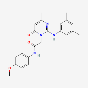 2-{2-[(3,5-dimethylphenyl)amino]-4-methyl-6-oxopyrimidin-1(6H)-yl}-N-(4-methoxyphenyl)acetamide