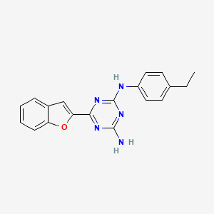 6-(1-benzofuran-2-yl)-N-(4-ethylphenyl)-1,3,5-triazine-2,4-diamine