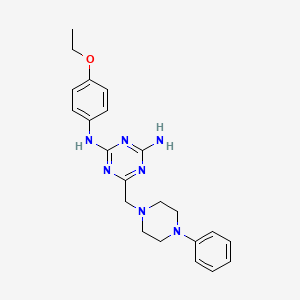 N-(4-ethoxyphenyl)-6-[(4-phenylpiperazin-1-yl)methyl]-1,3,5-triazine-2,4-diamine