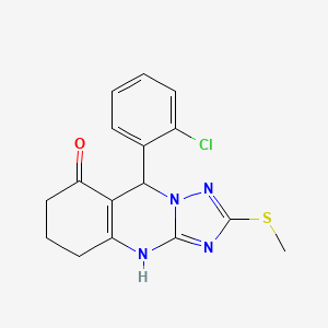 9-(2-chlorophenyl)-2-(methylsulfanyl)-5,6,7,9-tetrahydro[1,2,4]triazolo[5,1-b]quinazolin-8(4H)-one